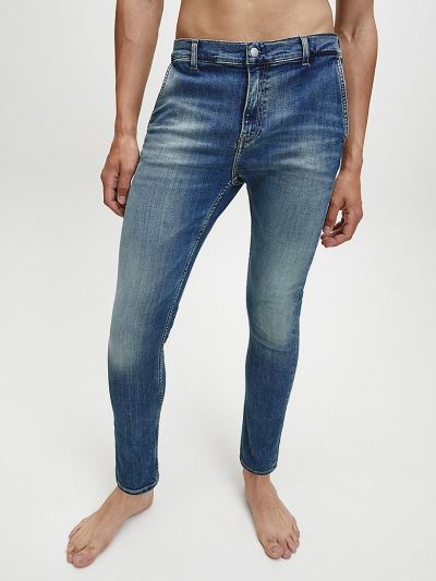 Calvin Klein Ruhák HU647800 | Calvin Klein Skinny Chino Férfi Farmernadrág Kék